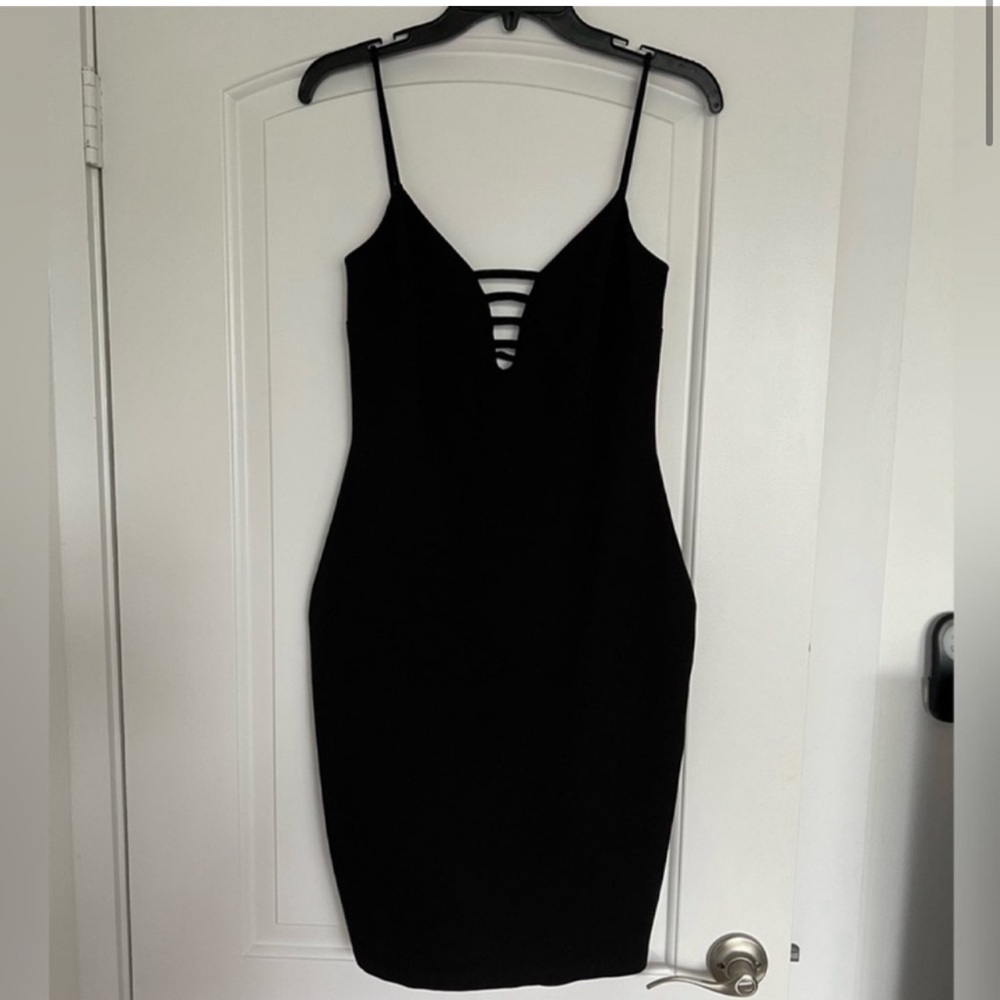 Bec & Bridge Georgia Black ladder mini dress size 6